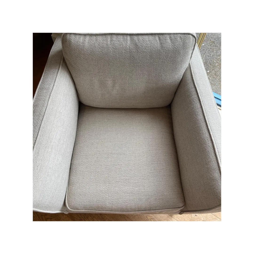 Teddy Armchair in Togo 2 Beige Close Up