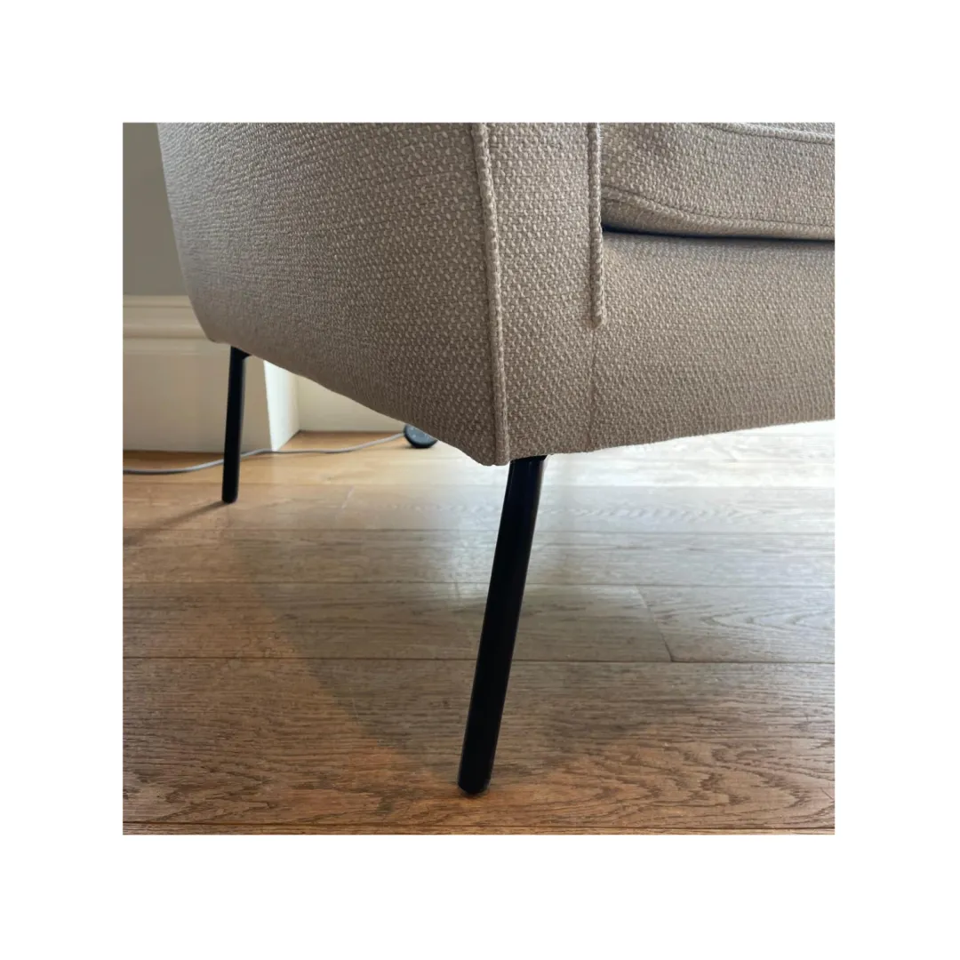 Teddy Armchair in Togo 2 Beige Legs