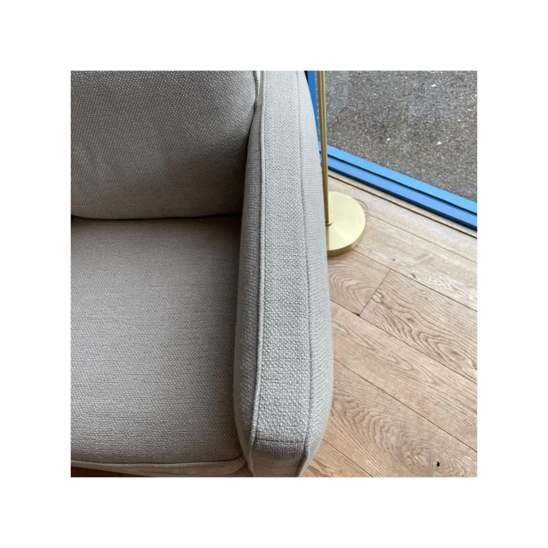 Teddy Armchair in Togo 2 Beige Arms