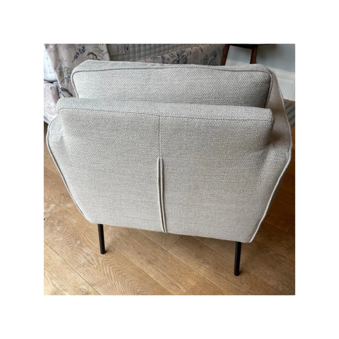 Teddy Armchair in Togo 2 Beige Back