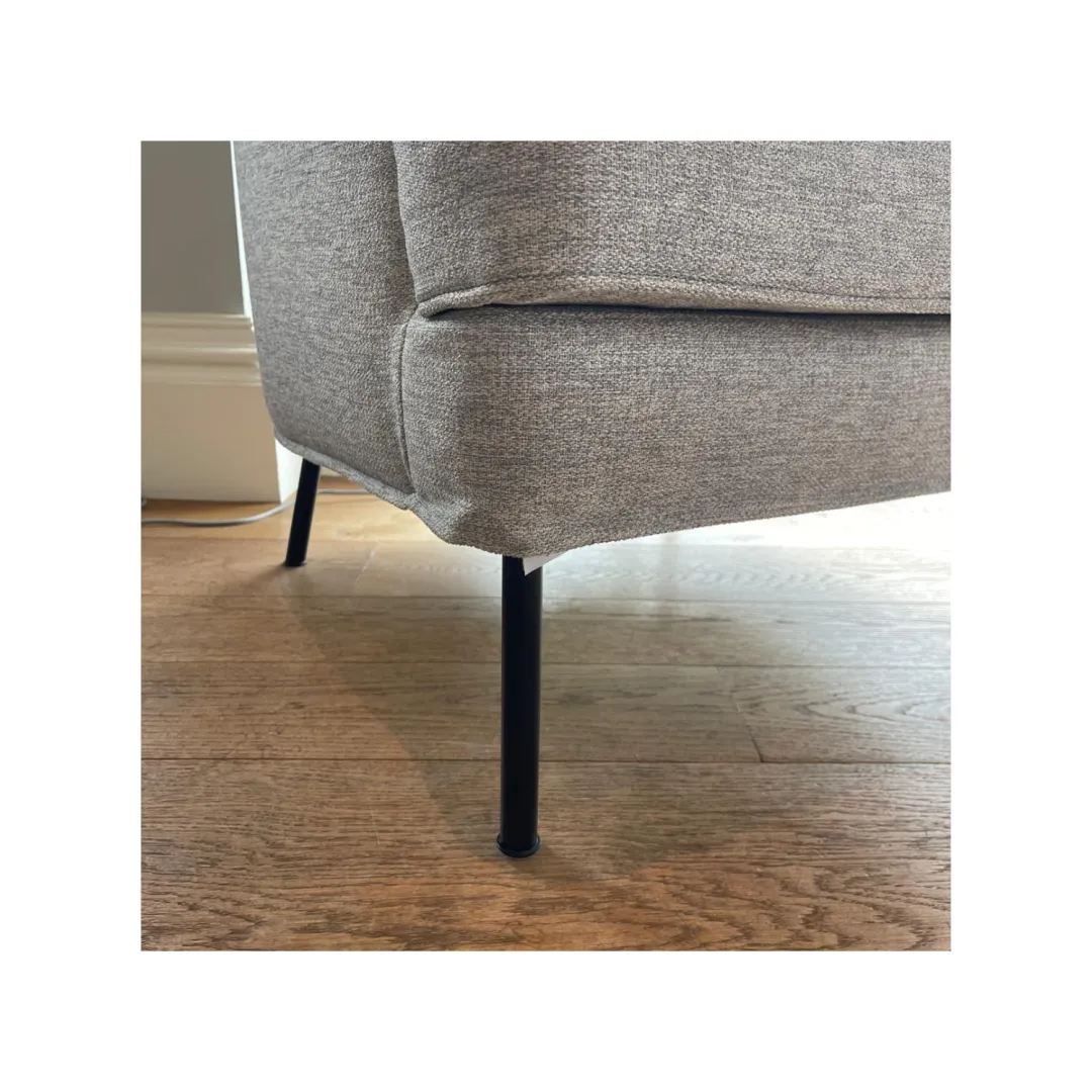 Julia Armchair in Arya 1 Light Grey Legs
