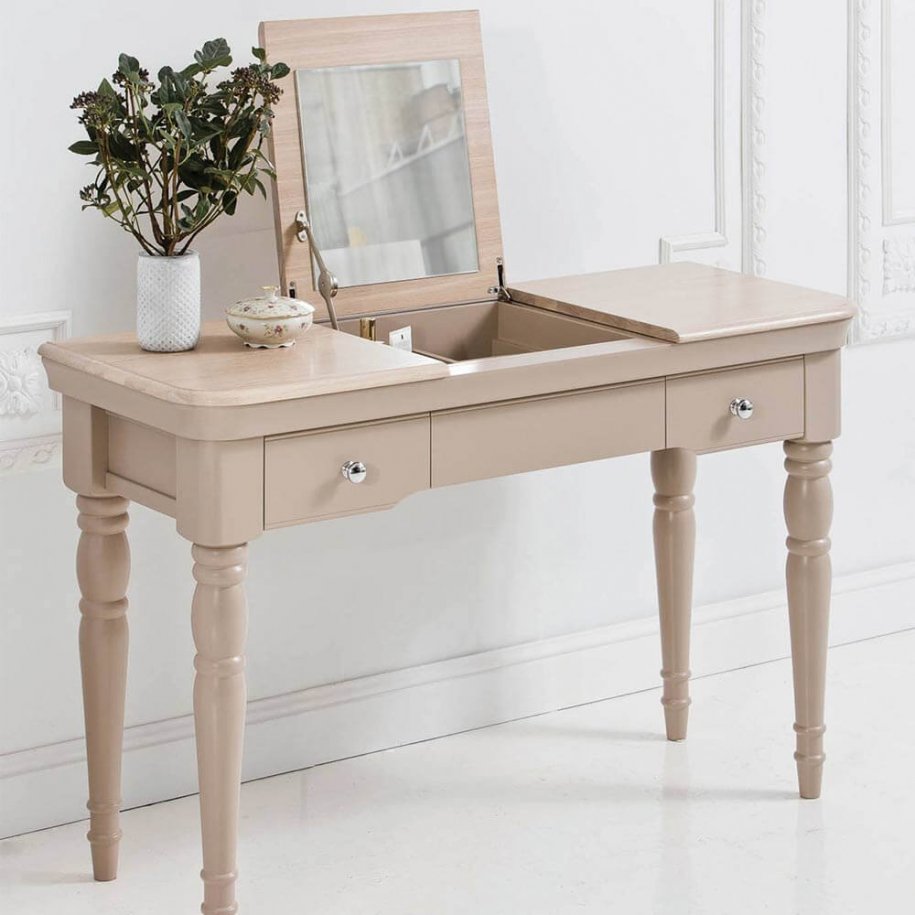 Lyon Painted Oak Dressing Table Console with optional Stool