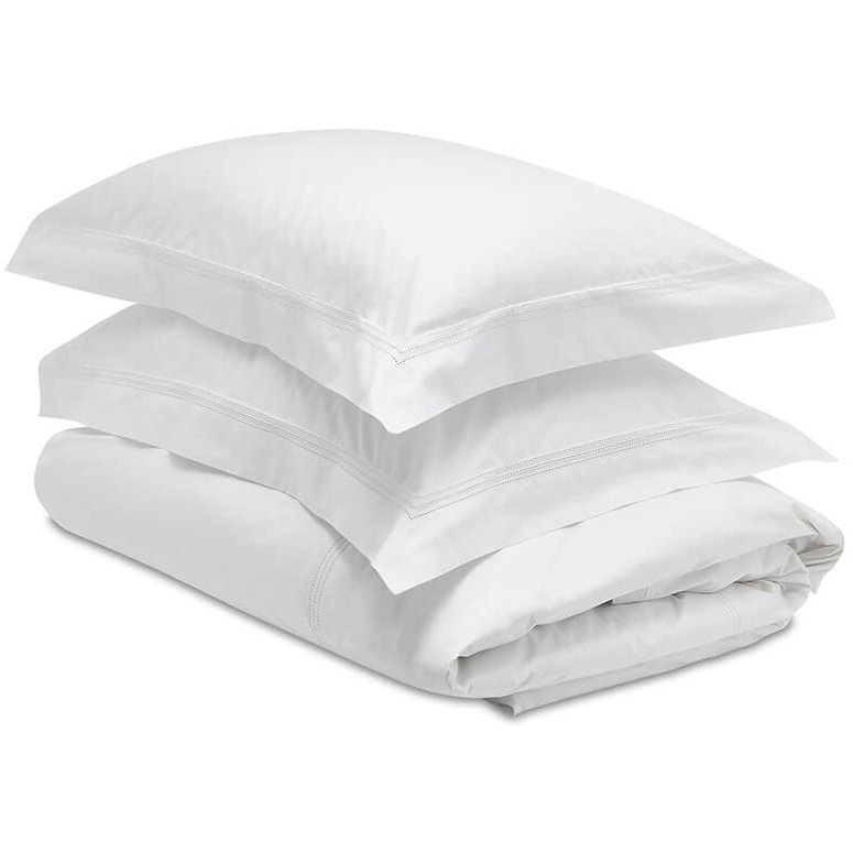 STANHOPE WHITE QUEEN SHEET SET