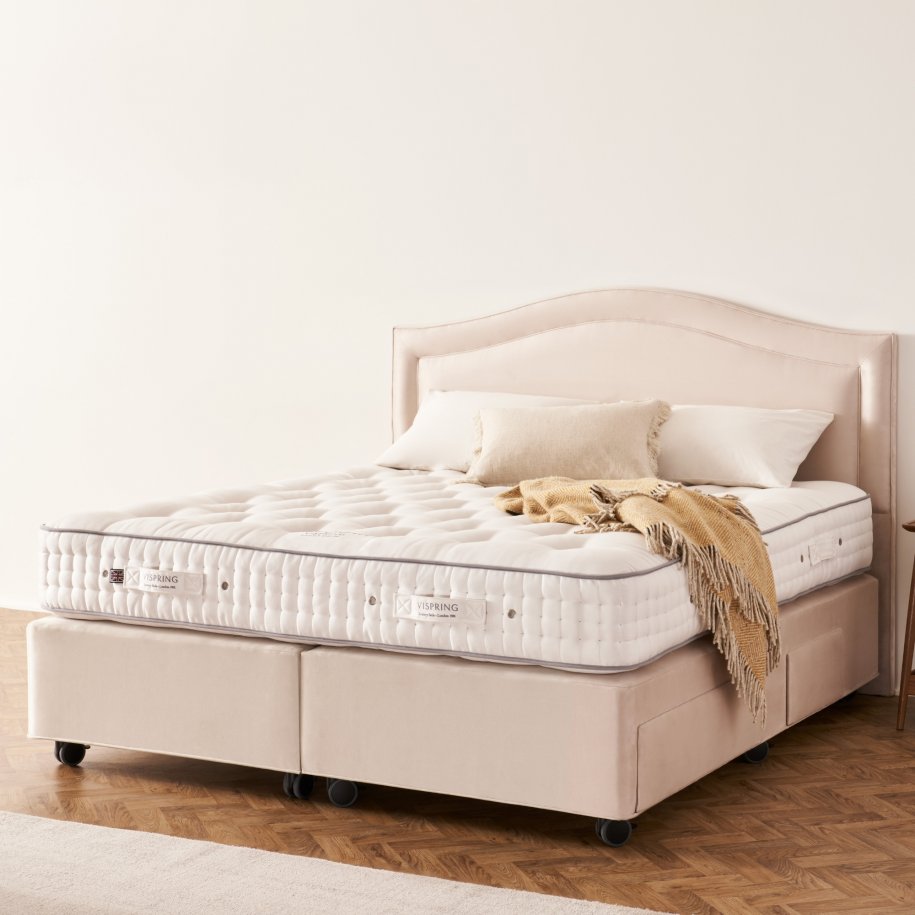 Vispring  Artemis Headboard with Regal Superb semi-dressed Mattress