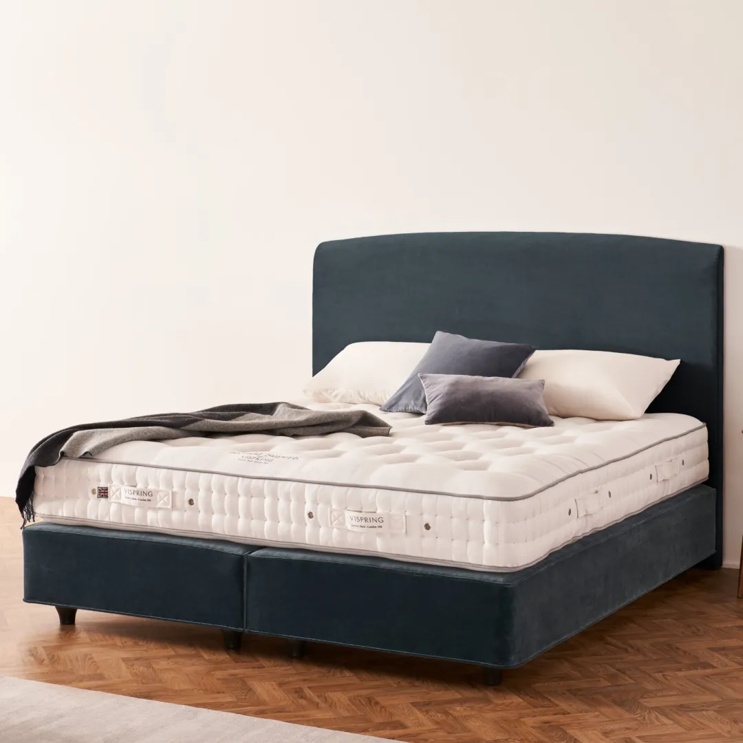 Vispring Elba Headboard with Herald Superb semi-dressed Mattress