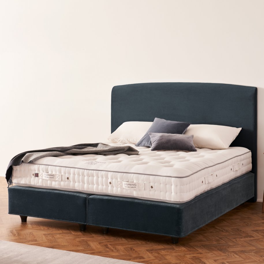 Vispring Elba Headboard with  Herald Superb semi-dressed Mattress