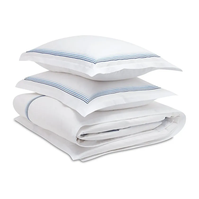 Empress Oxford Pillow Case white Blue