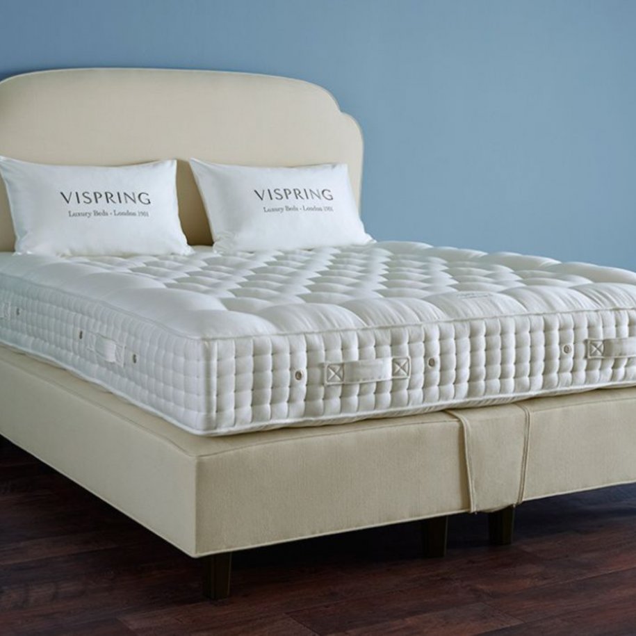 Vispring Sublime Superb Mattress on Sovereign Divan Base with Moncorvo Headboard