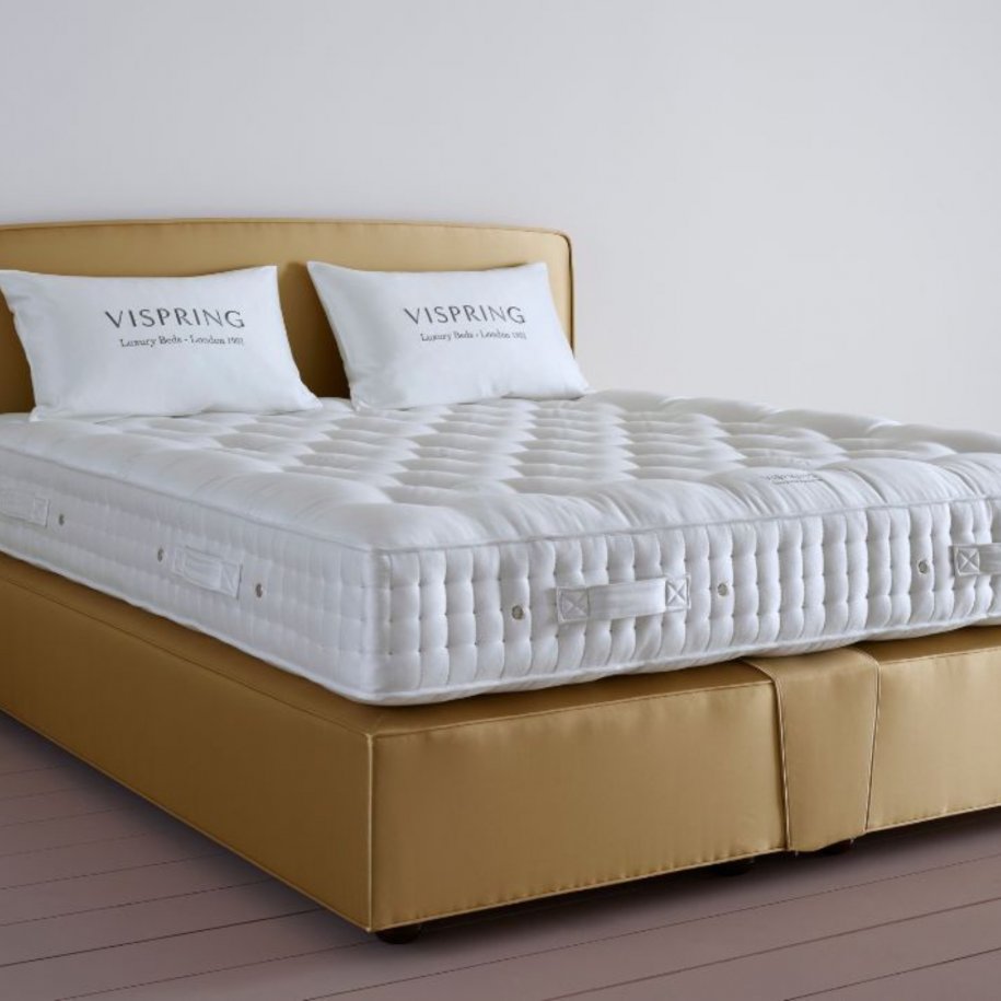 Vispring Tiara Superb Mattress on Sovereign Divan Base with Palladio Headboard