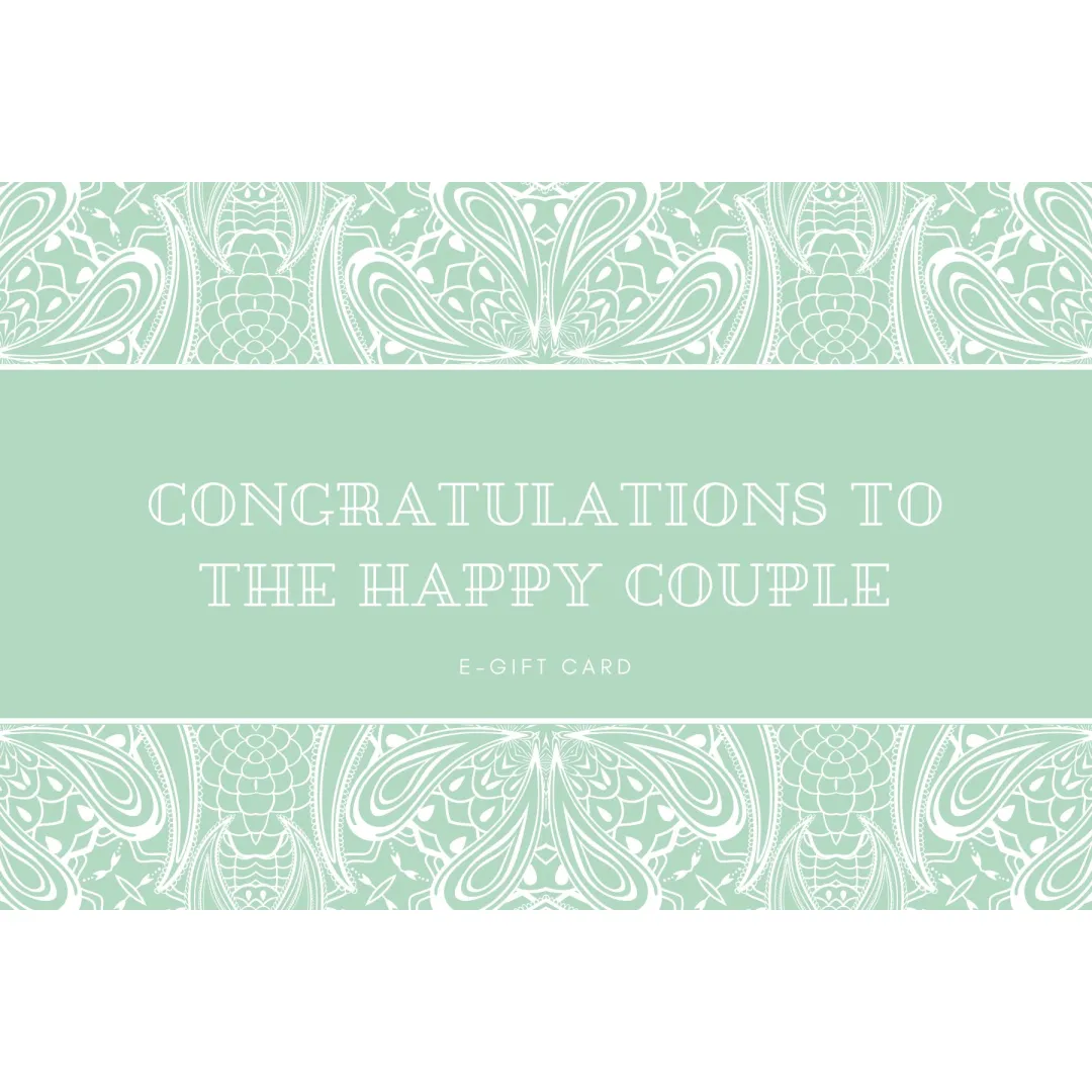 Wedding E-Gift Card by snuginteriors congratulating happy couple