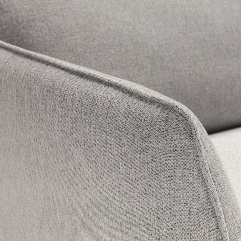 sits Stella Large King light Grey fabric close up