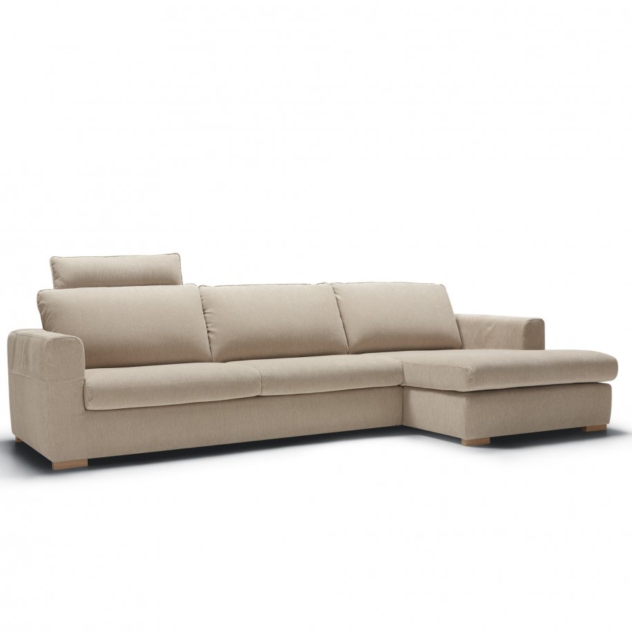 Sits Large Chaise Elyot Nature with Headrest