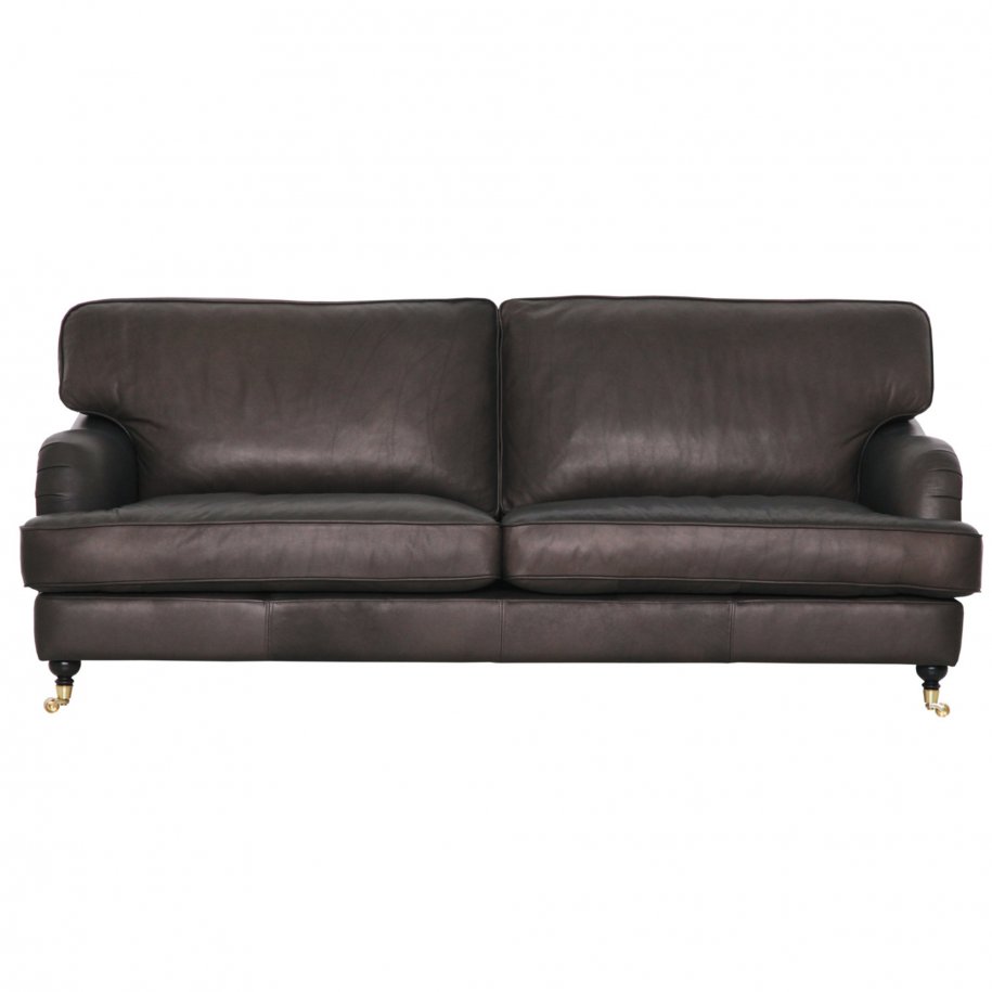 SITS HOWARD 3seater aniline ndark brown front View