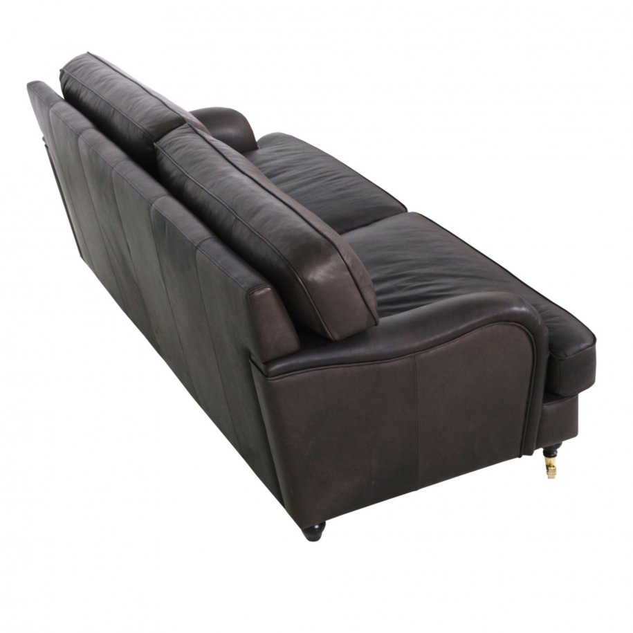 SITS HOWARD 3seater aniline ndark brown Back View
