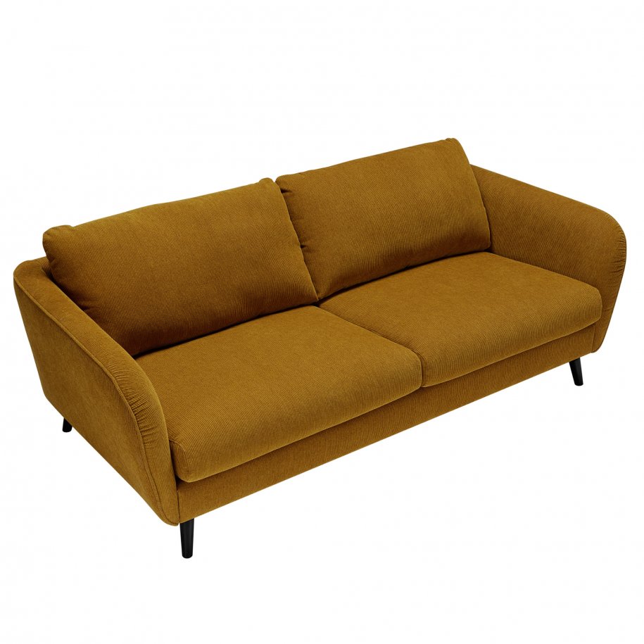 Polly 3 Seater Moss Mustard angled