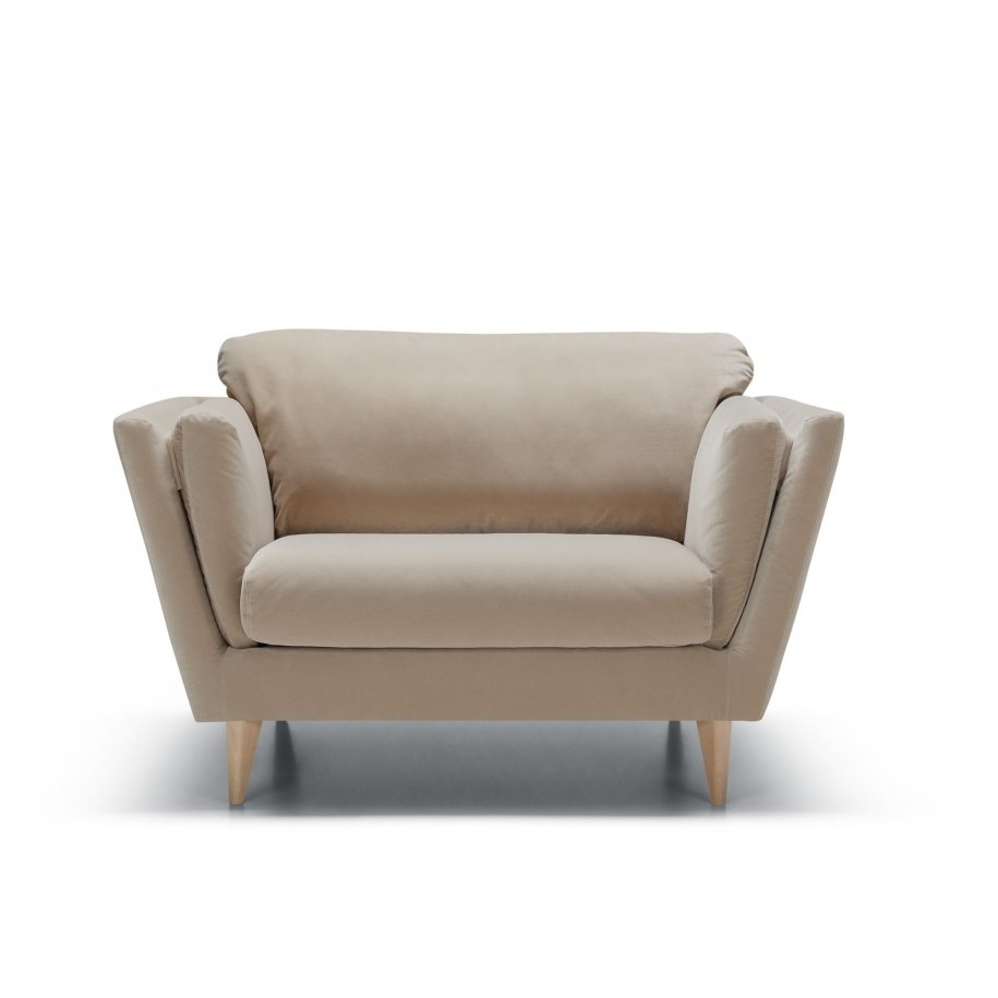 Sits Nova Armchair Wide Classic Velvet Beige front view