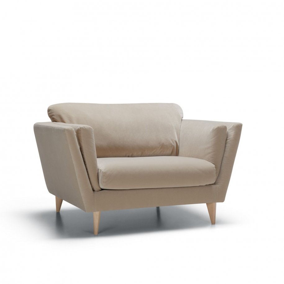 Sits Nova Armchair Wide Classic Velvet Beige side view