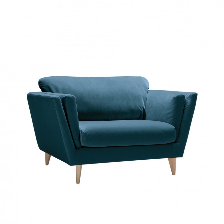 Sits Nova Armchair Wide Classic Velvet Navy Blue