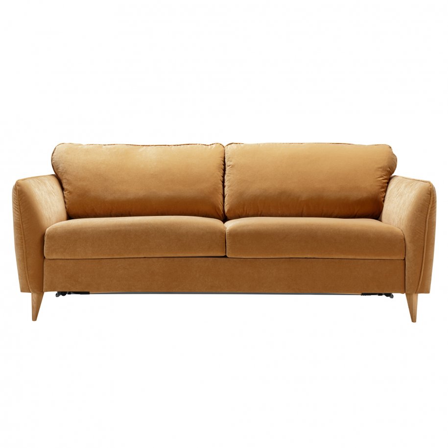SITS LUCY 4seater sofa bed classic velvet caramel front facing