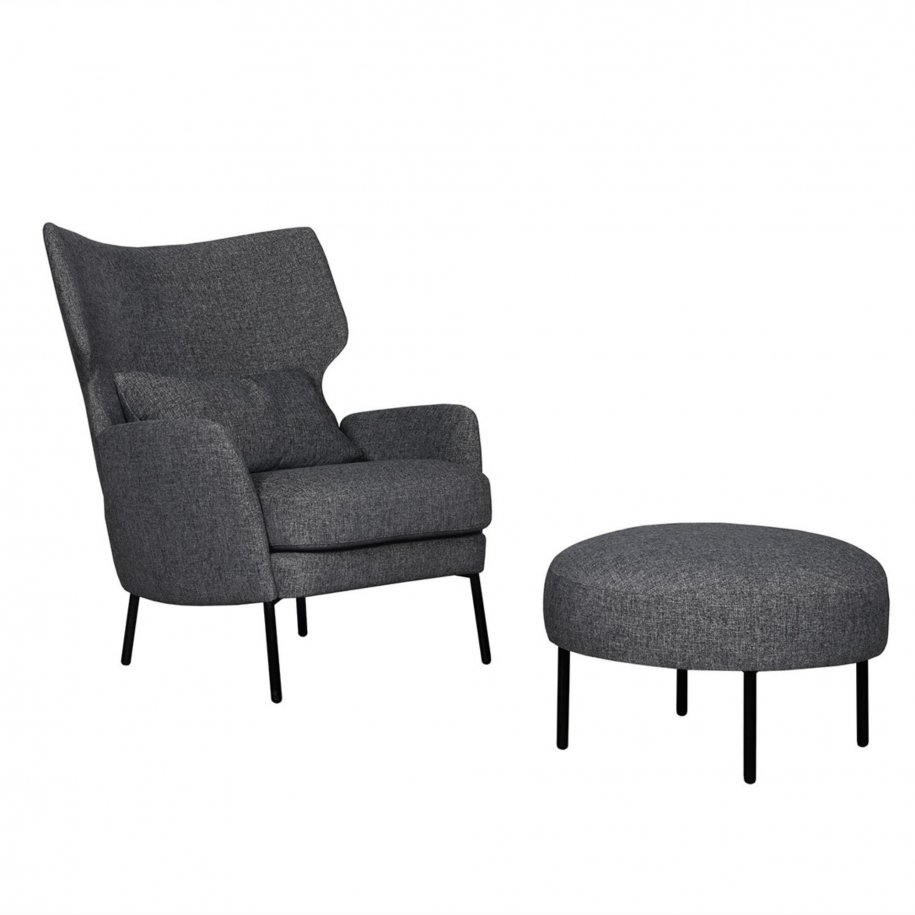 Sits Alex Armchair with footstool Dark blue