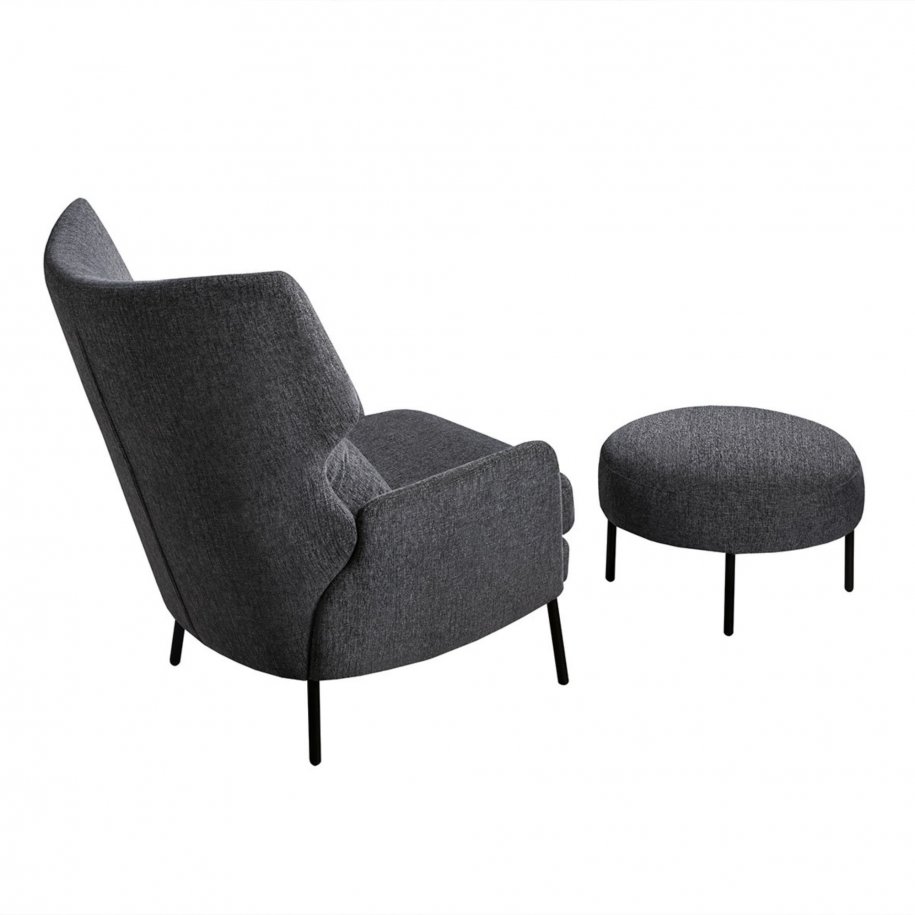 Sits Alex Armchair with footstool Dark blue