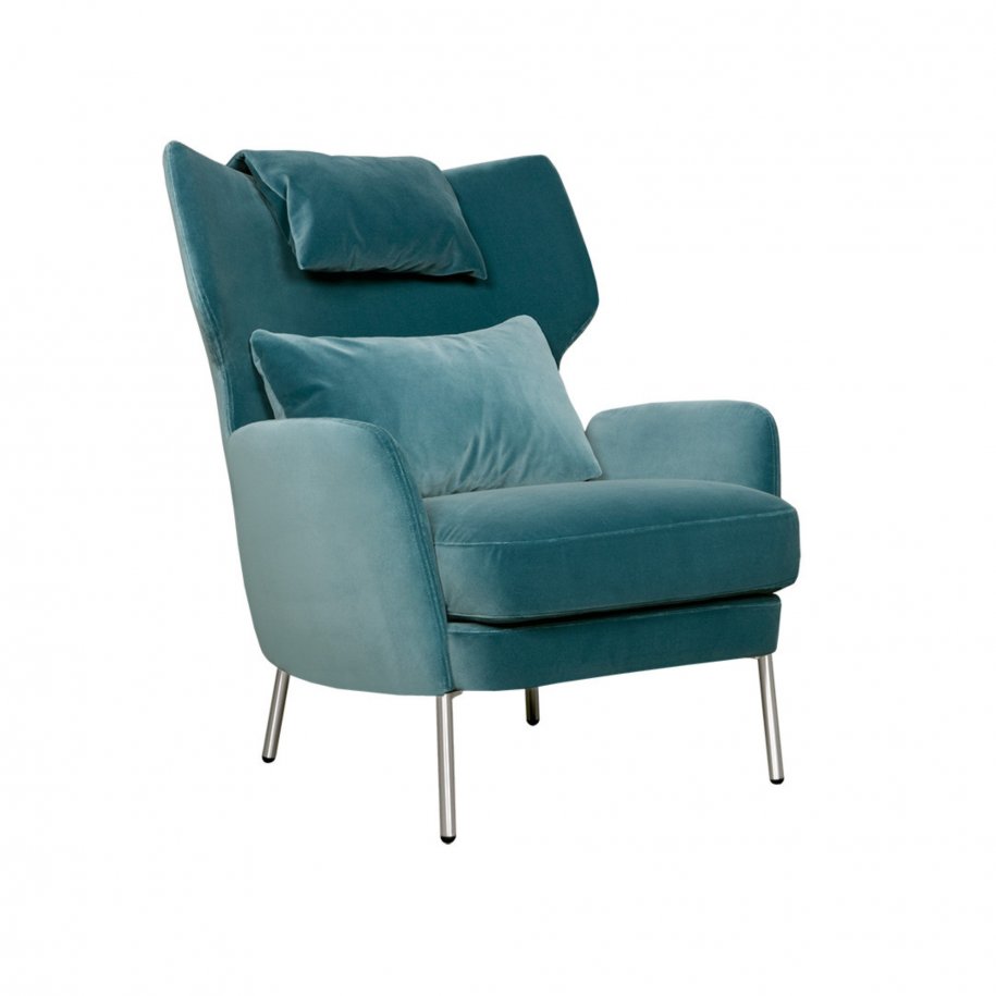 Sits Alex Armchair with Headrest Turquoise Right side