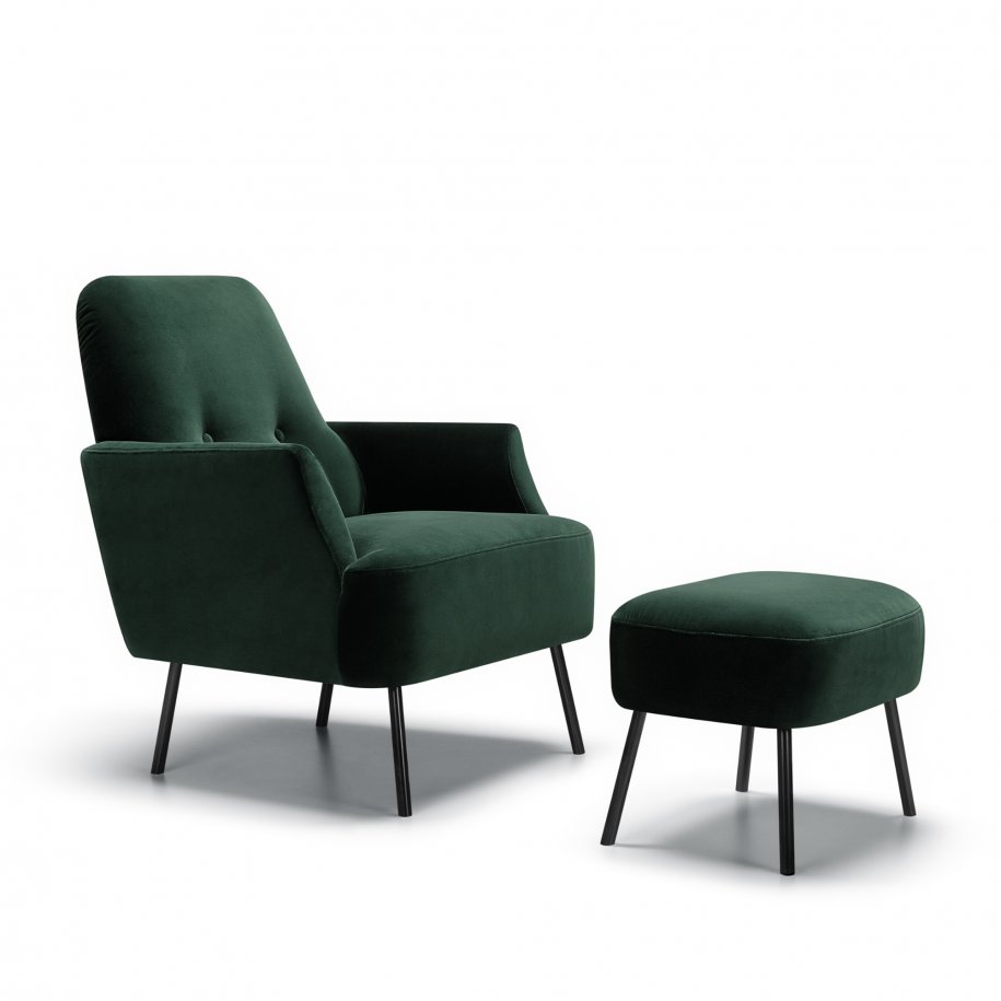 Sits Play Pop Lario 1402 Dark Green with footstool