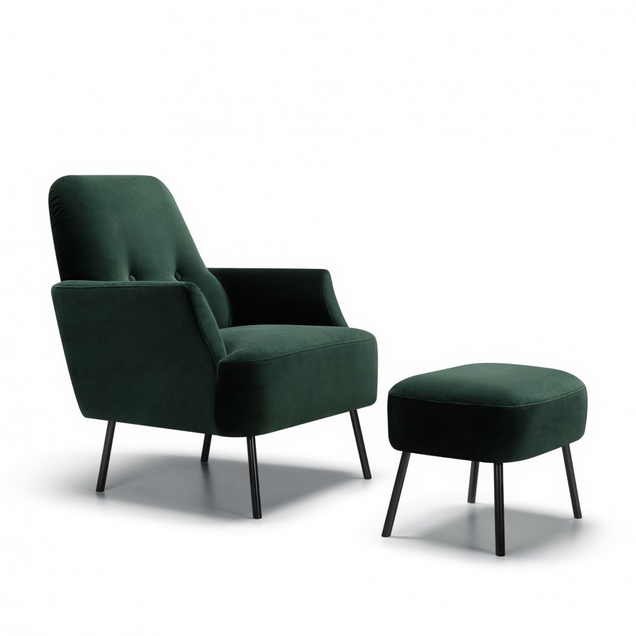 Sits Play Pop Lario 1402 Dark Green with footstool