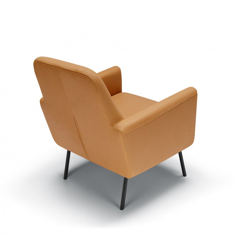 Sits Play Solo Armchair Aniline Latte back view