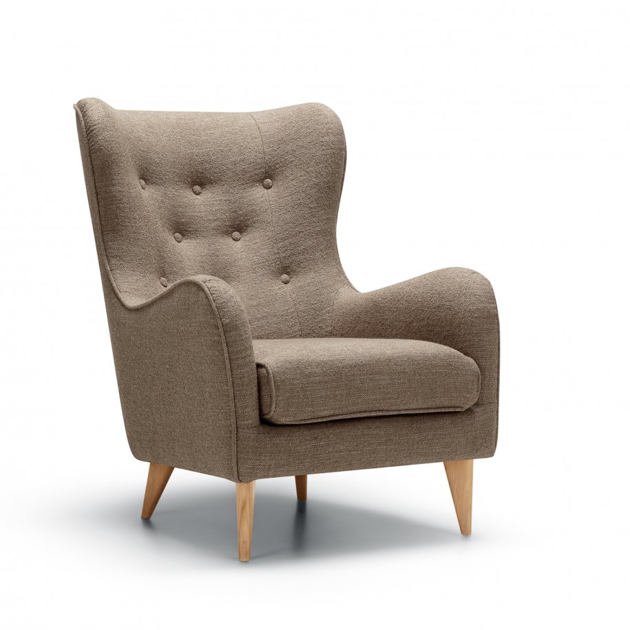 Sits Pola Armchair Heather Light Brown side view