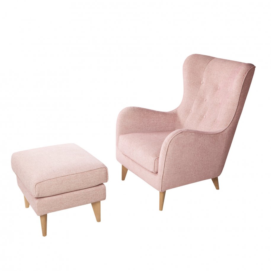 Sits Pola footstool with armchair Divine Pink