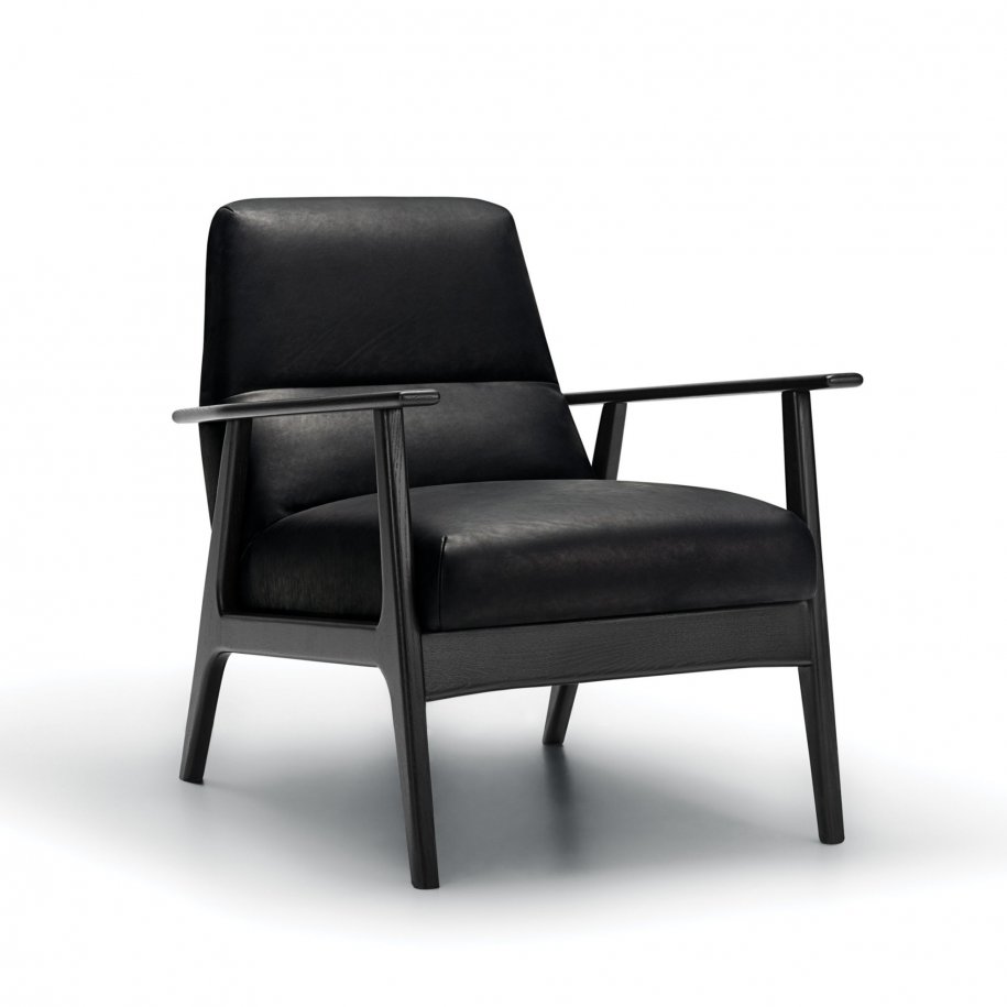 Sits Jack Armchair Aniline Black