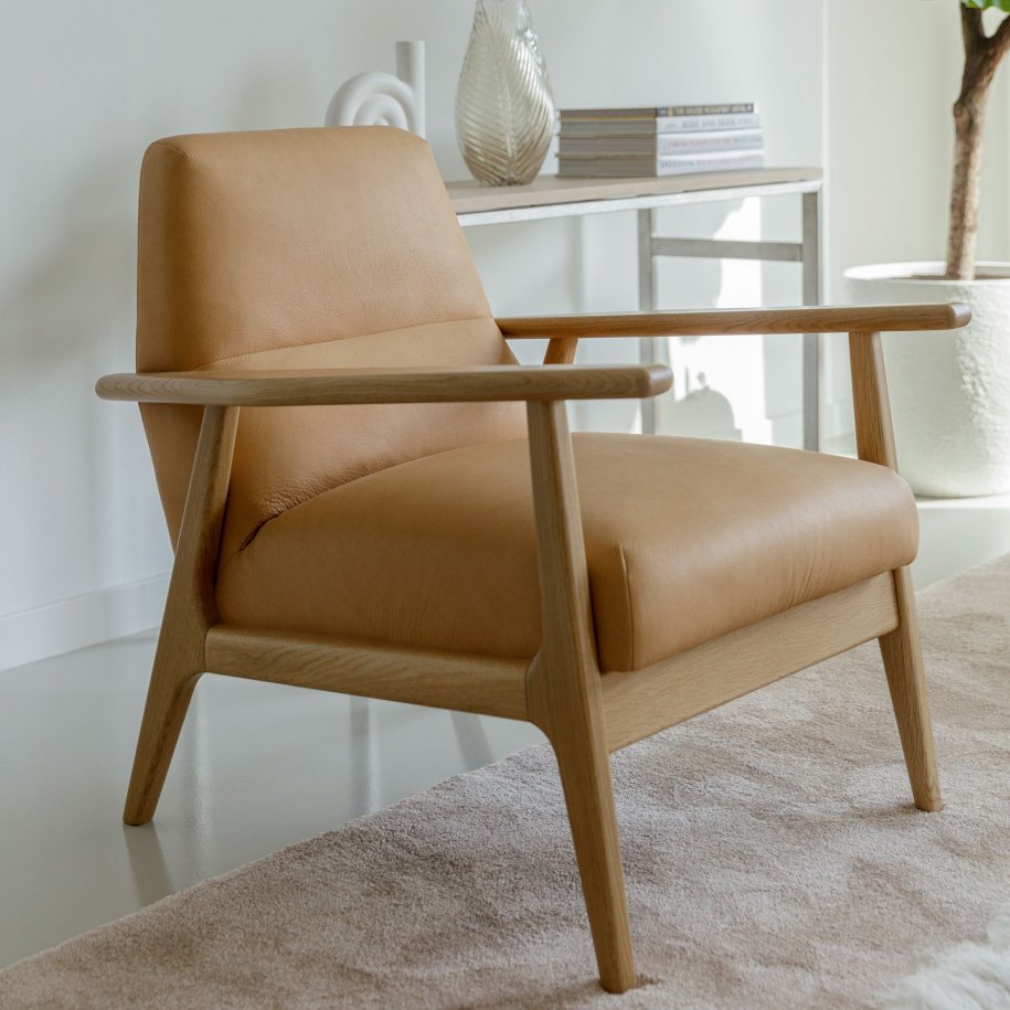 Sits Jack Armchair Aniline Latte