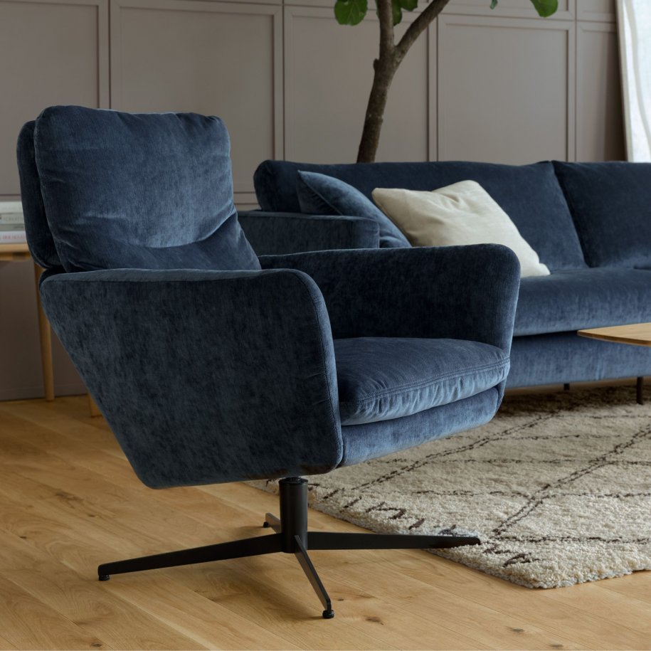 Sits Amy Armchair Elyot Dark Blue