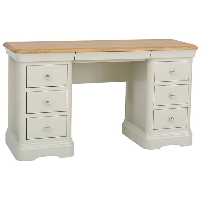 snuginteriors Lyon Painted Oak Dressing Table with Mirror & Stool CLEARANCE