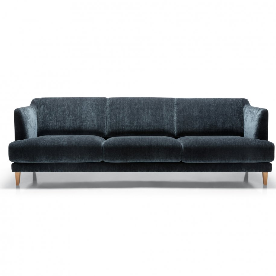 Vera 2 Seater Atropa Dark Blue with Oak Legs