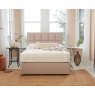 Hypnos Orthos Origins 9 mattress with deep divan base and Alexandra headboard in neutral nude fabric