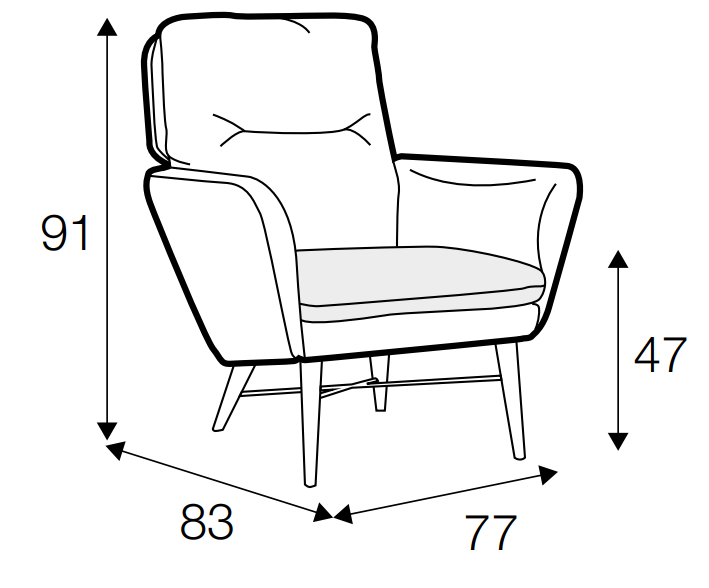 Amy Armchair Dimensions