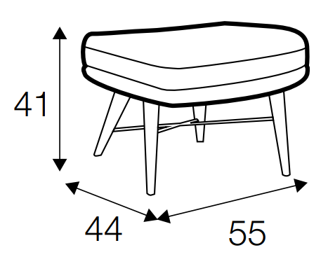 Amy Footstool Dimensions
