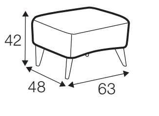 Elsa footstool Dimensions