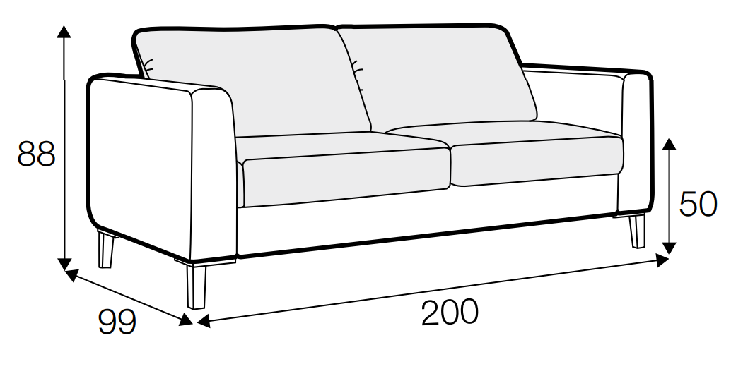 Henry 3 Seater Sofa Bed