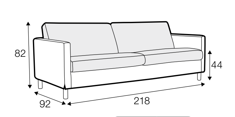 Impulse 3 Seater Dimensions