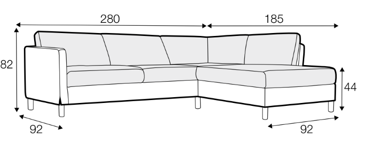 Impulse Medium Corner Dimensions