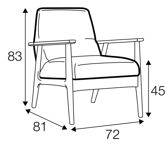 Jack Armchair Dimensions