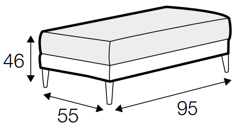 Jenny Footstool Large Dimensions