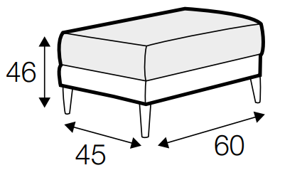 Jenny Footstool Small Dimensions