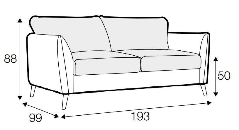 Lucy 3 Seater Sofa Bed