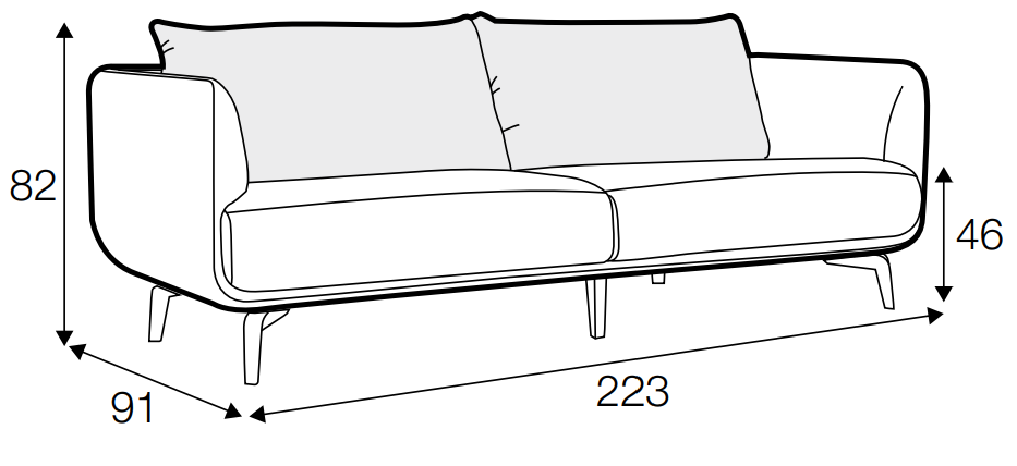 Moa 3 Seater Sofa