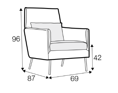 Penny Armchair Dimensions