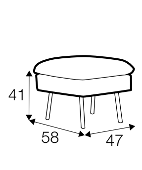 Penny footstool Dimensions